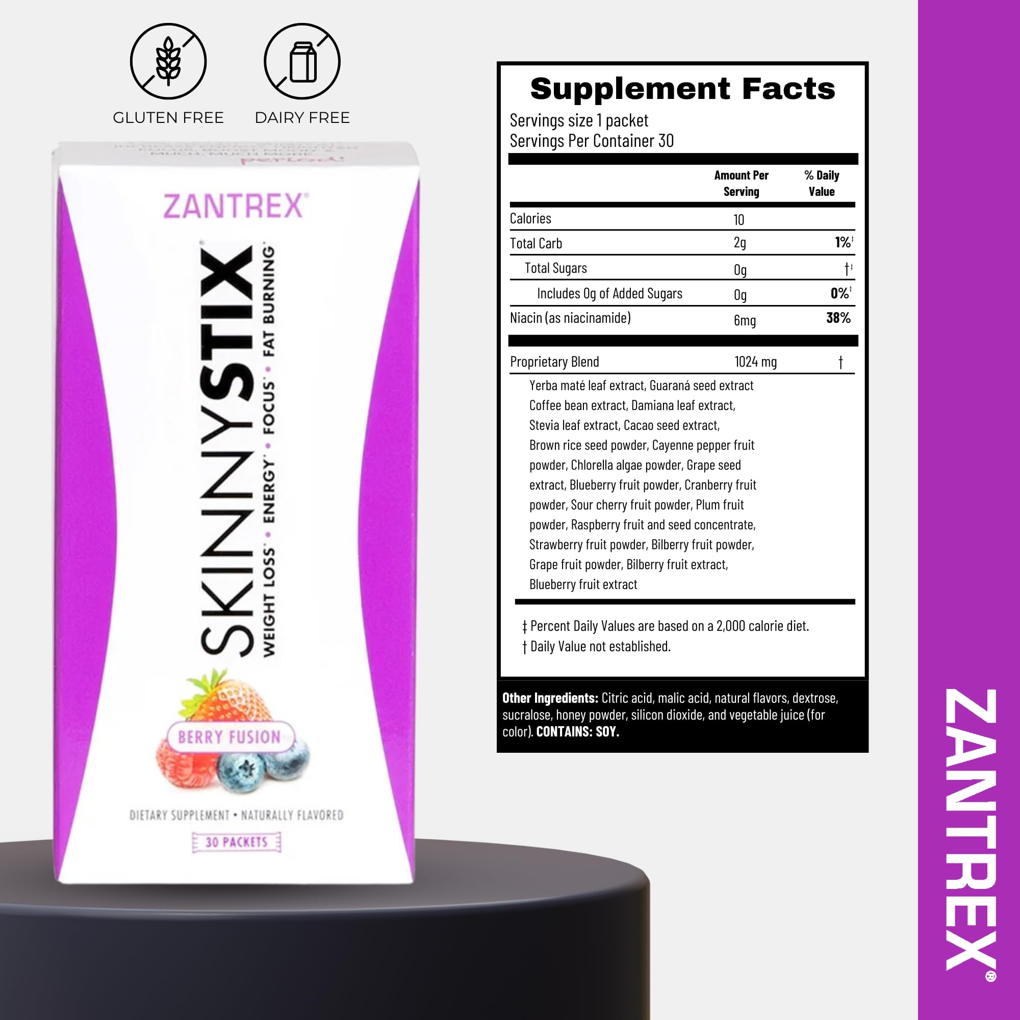 Zantrex SkinnyStix in-use with a cup; portable energy and appetite support.