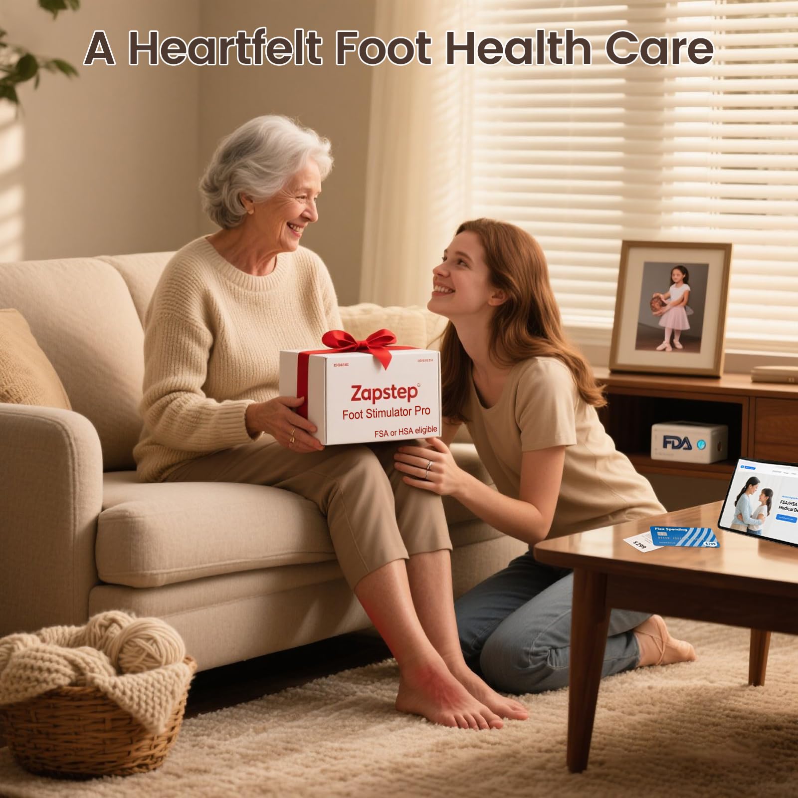 Zapstep packaging indicating HSA/FSA eligible item