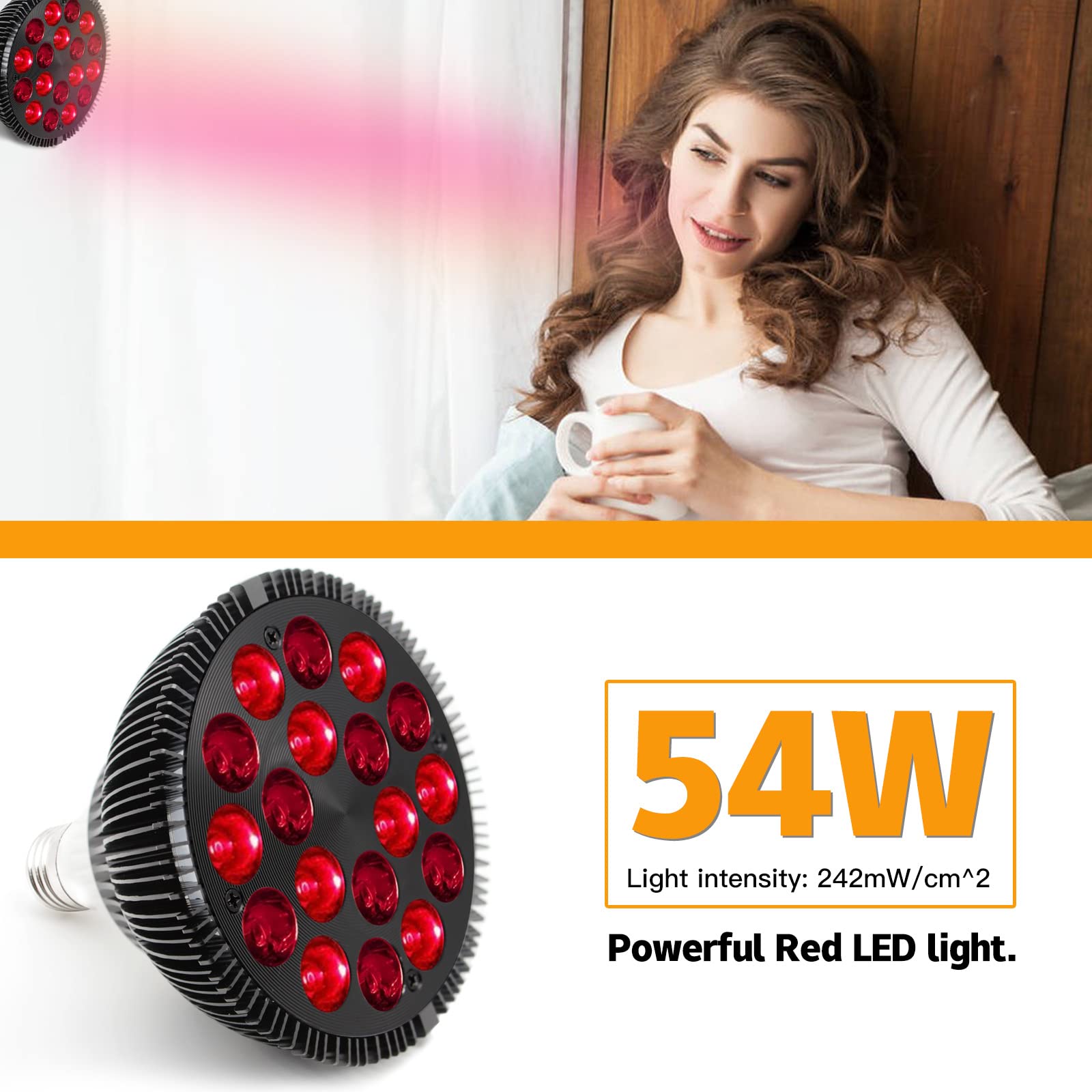 Zarbaha lamp emits infrared heat for targeted warmth and comfort.