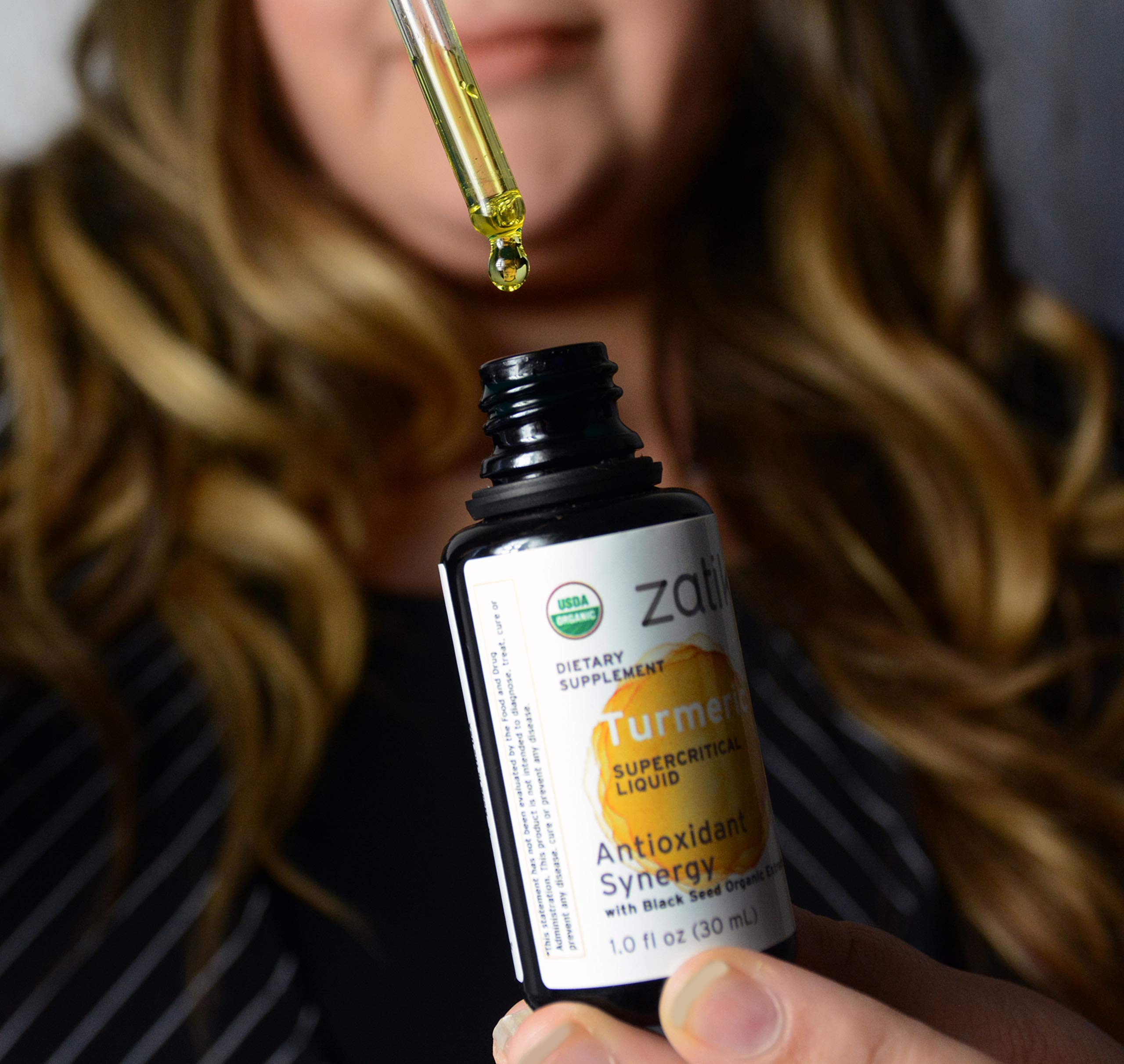 Zatik Turmeric Supercritical Liquid amber oil hints at antioxidant synergy