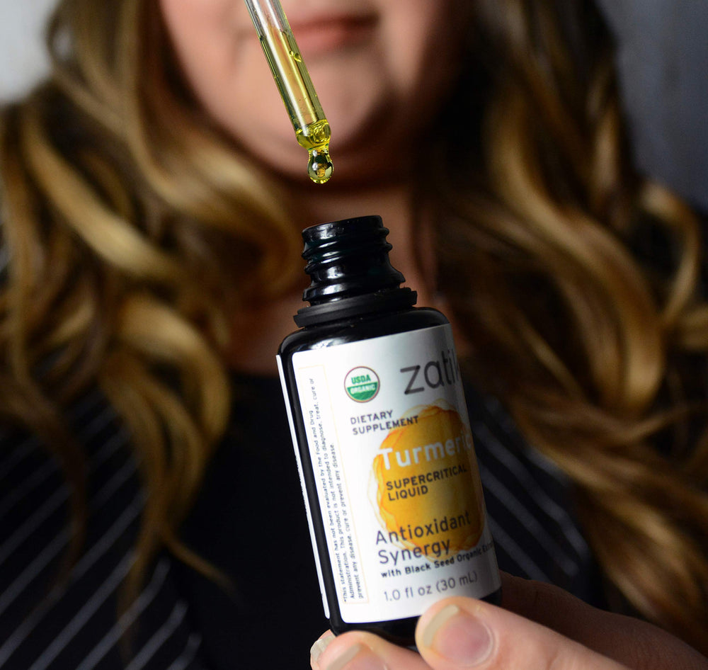 Zatik Turmeric Supercritical Liquid amber oil hints at antioxidant synergy