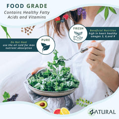 Zatural flaxseed oil with smoothie ingredients highlighting omega-3 boost