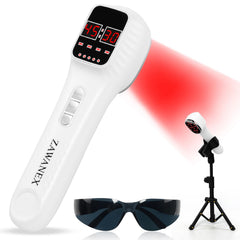 ZAWANEX handheld red light therapy device for targeted home use.
