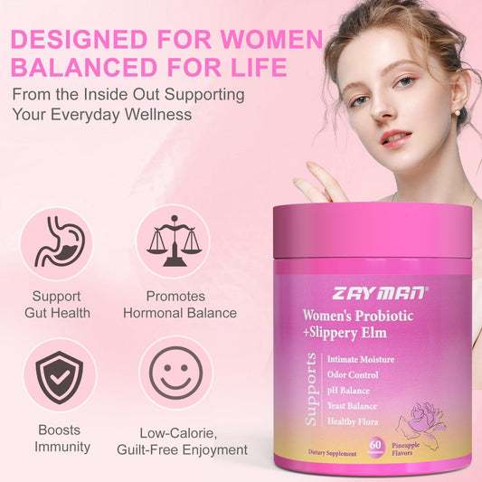 ZAYMAN Her Juicy Feminine Probiotics Gummies pineapple close-up