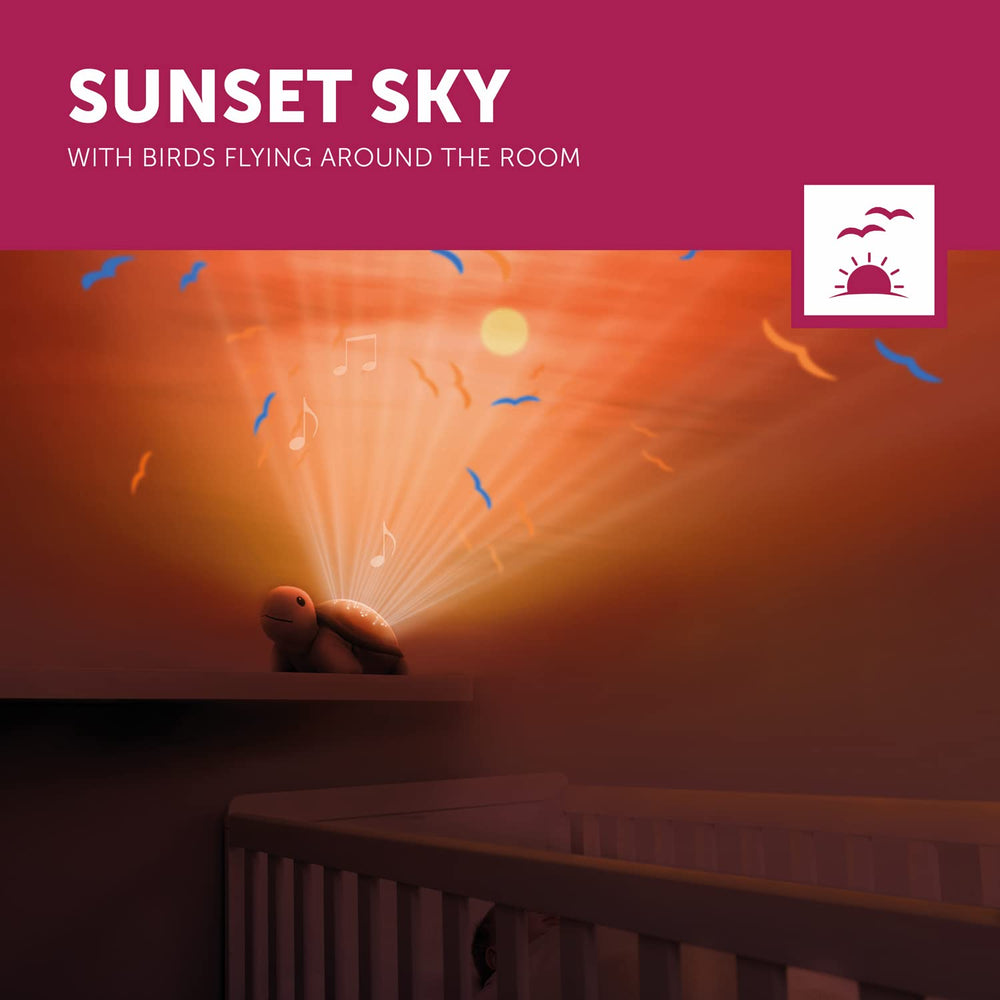 Three-step sleep program gradually dims visuals and sound for serene nights