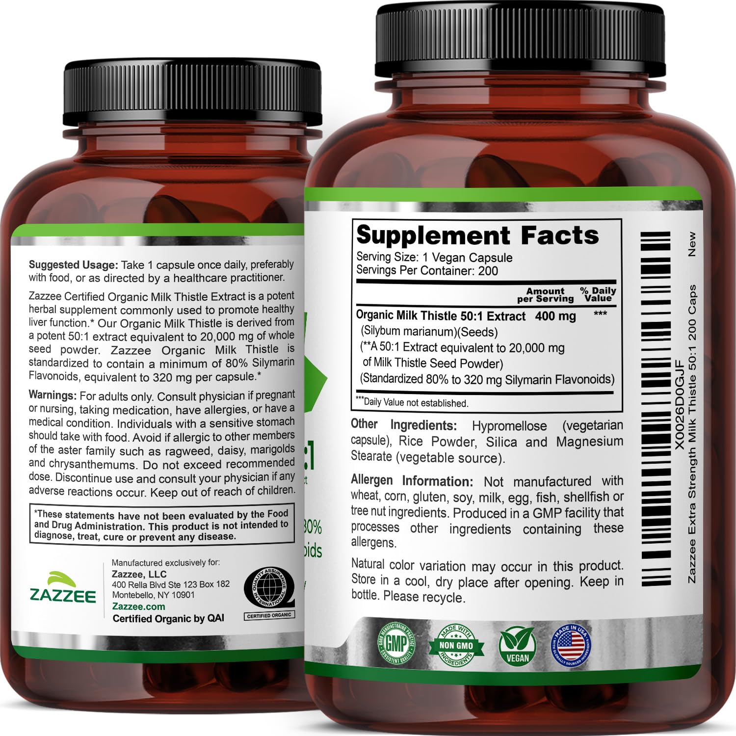 Zazzee capsules in a row illustrate batch quality and consistency.