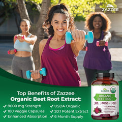 Zazzee USDA Organic seal confirms certified organic beet root