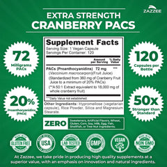 Capsules close-up showing 72 mg PACs per capsule