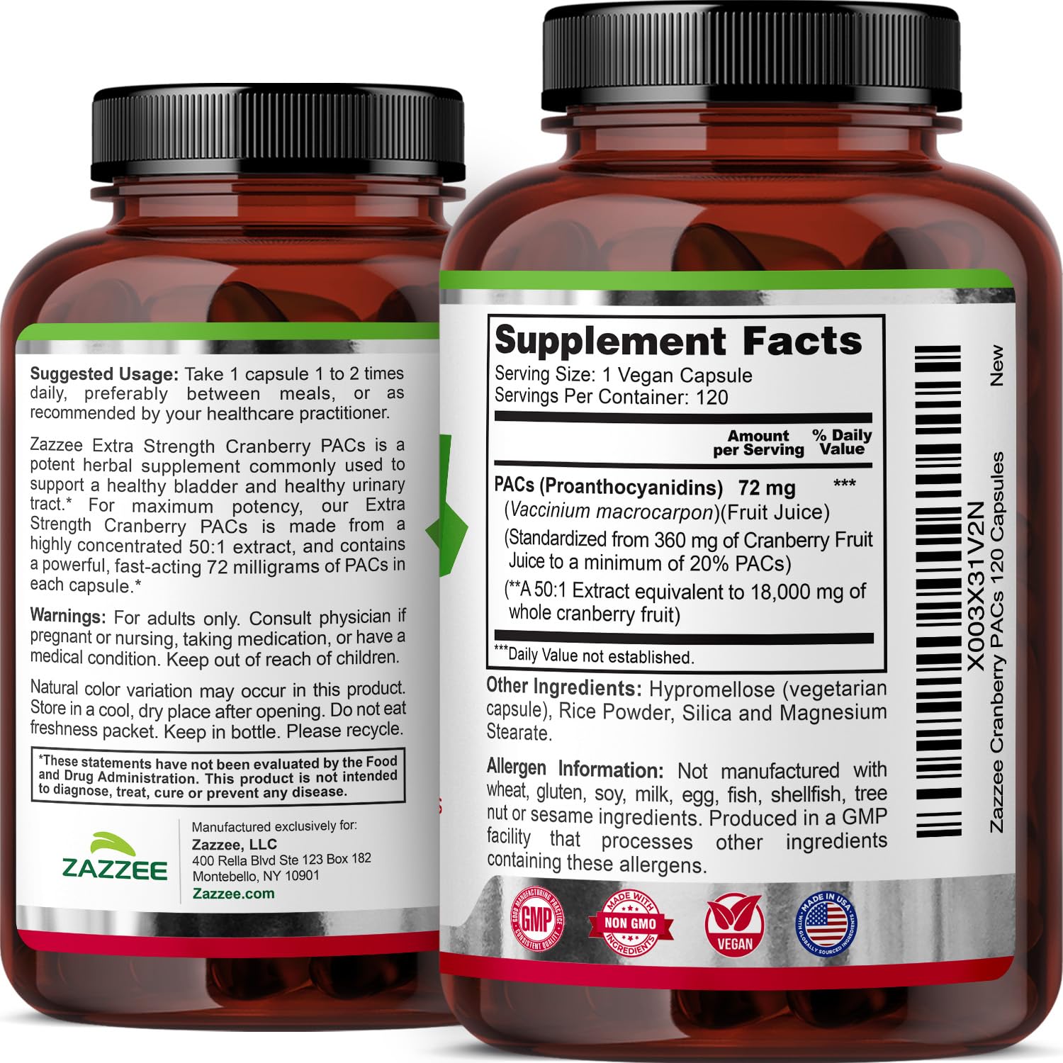 Easy-to-read dosage instructions on the label