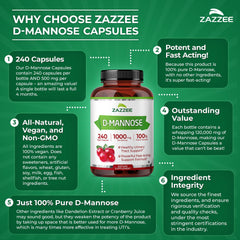 Zazzee D-Mannose USA manufacturing facility close-up