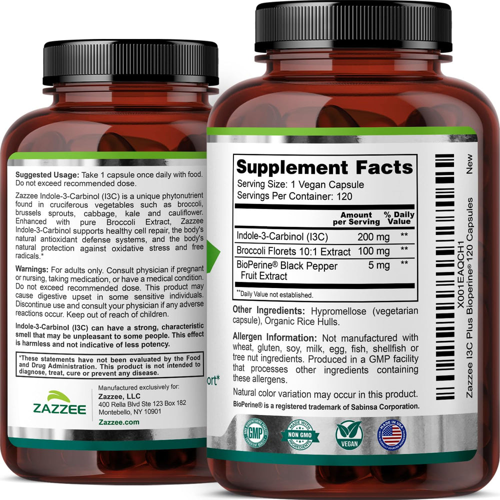 Zazzee i3c non-gmo formulation packaging close-up