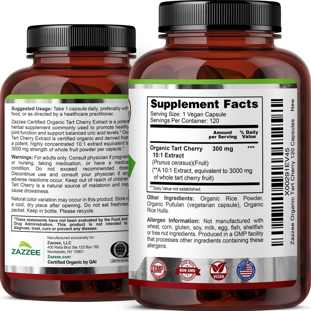 Natural ingredients panel highlights organic stabilizers and absence of fillers.