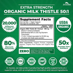 Zazzee Organic seal on label communicates USDA Organic certification.