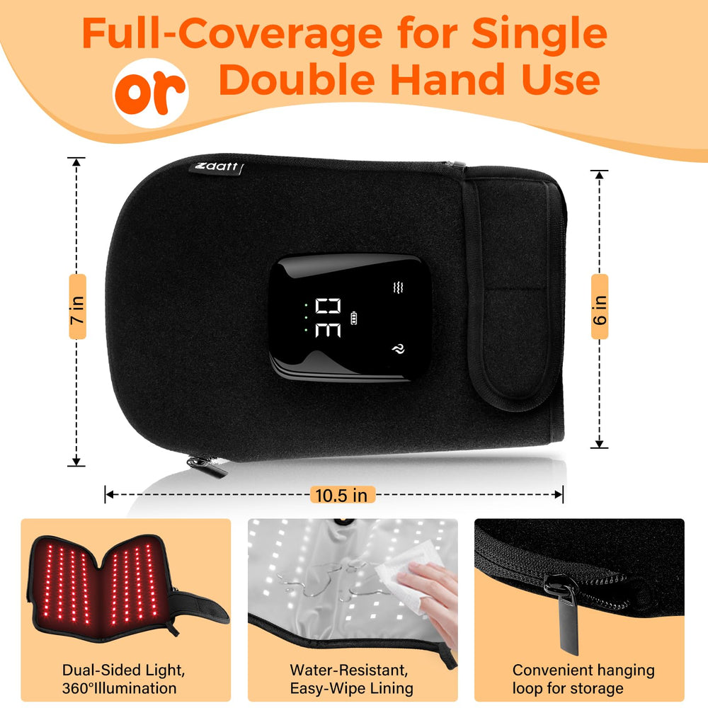 Zdatt gloves displaying multiple modes and auto-timer options