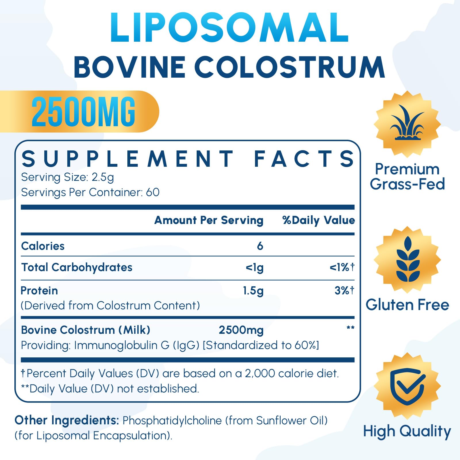 Scoop of Zdoroviye liposomal bovine colostrum powder for easy daily dosing.