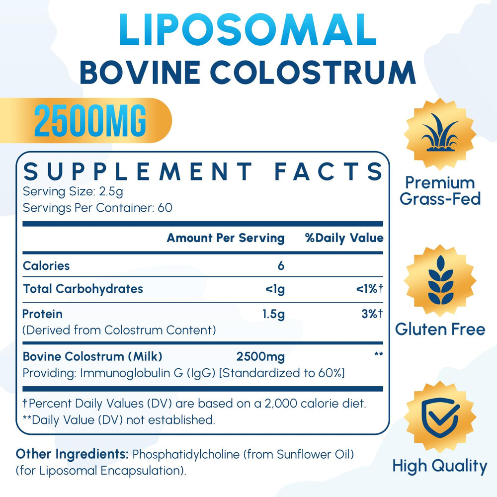 Scoop of Zdoroviye liposomal bovine colostrum powder for easy daily dosing.