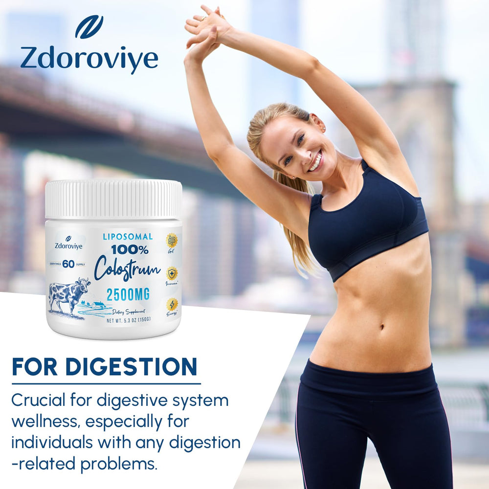 Serving portion of Zdoroviye liposomal bovine colostrum powder ready to use.