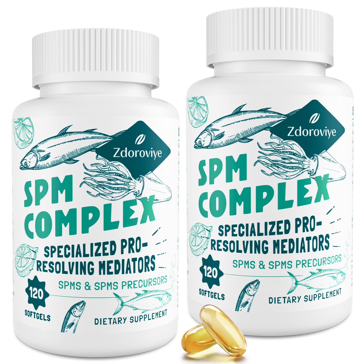Zdoroviye SPM Supplement bottle front view, premium formula for daily wellness support.