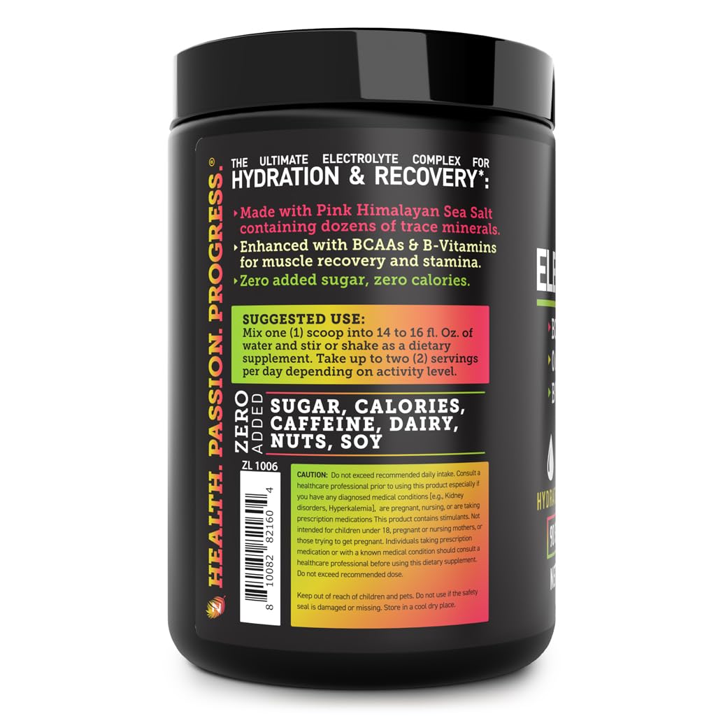 Zeal Electrolyte Powder packaging front highlights zero sugar and keto-friendly formula.