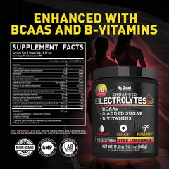Zeal Electrolyte Powder pink lemonade glass ready for post-workout recovery and refreshment.