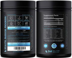 Zeal Naturals collagen powder with scoop for easy serving