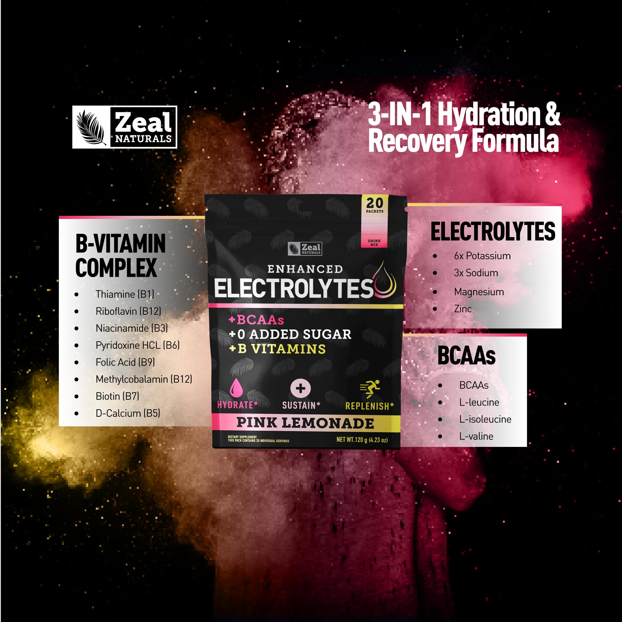 Zeal Naturals pink Himalayan salt crystals close-up emphasizes natural mineral blend