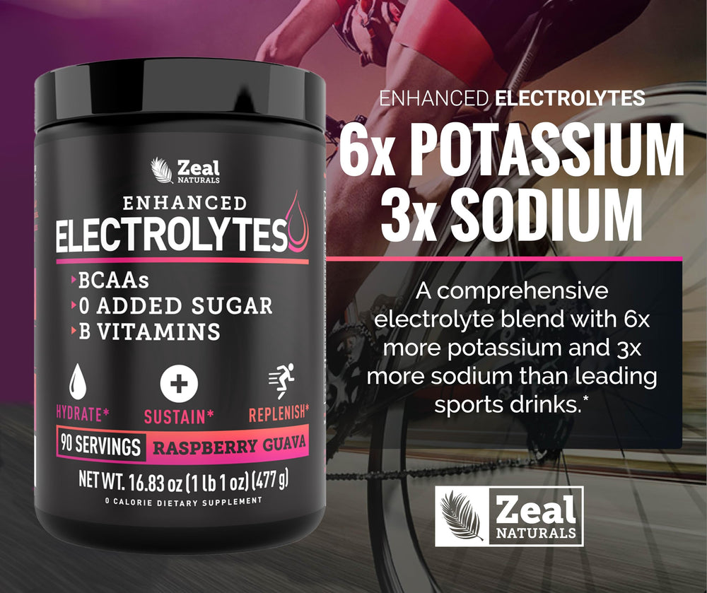 Close-up on pink Himalayan salt and zinc for electrolyte balance and performance.