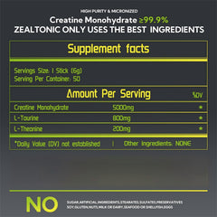 Zealtonic L‑theanine focus packet blends smoothly in drinks