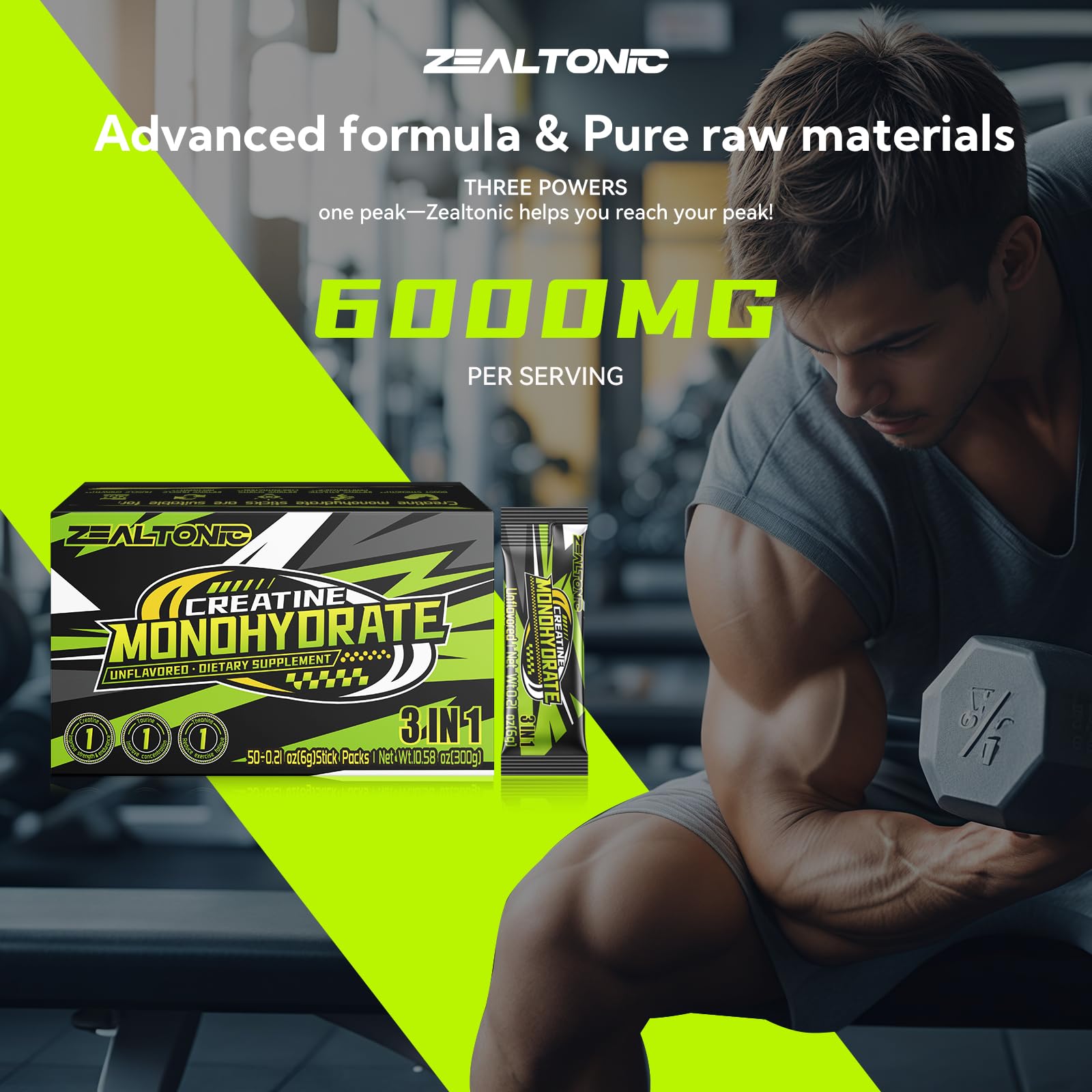 Zealtonic taurine-enhanced packet for gym sessions