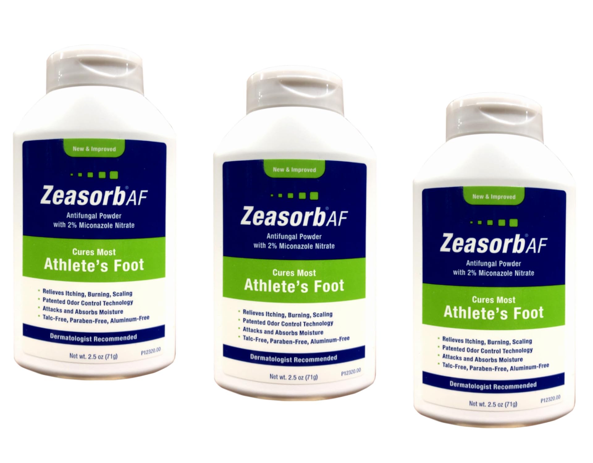 Zeasorb AF 2.5oz anti-fungal powder promotes dry, comfortable feet.