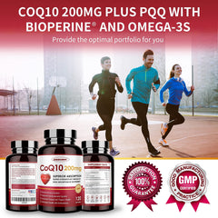 ZEBORA CoQ10 natural ingredients seal indicates third-party testing.