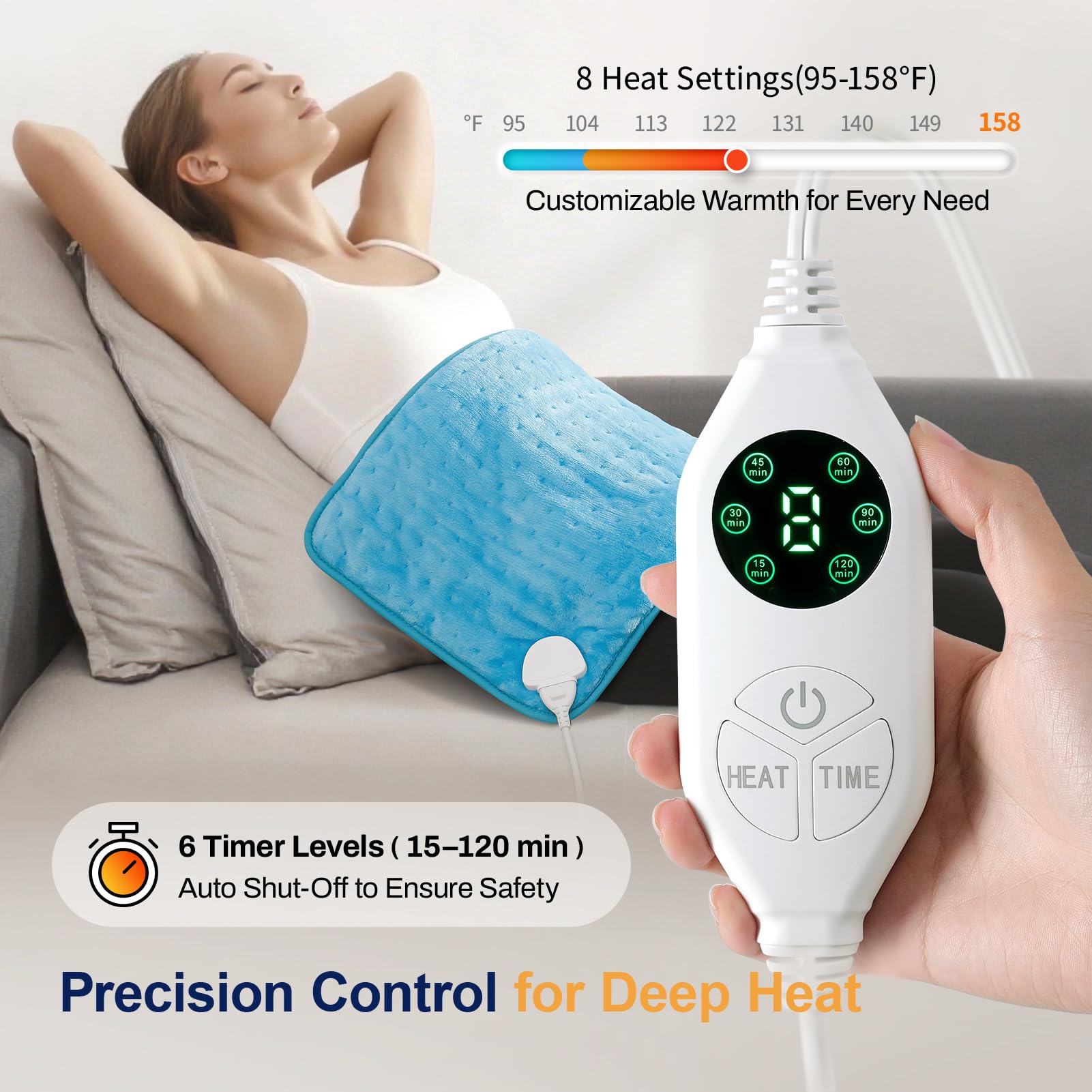 ZECTMVP eight heat levels control panel for customized comfort