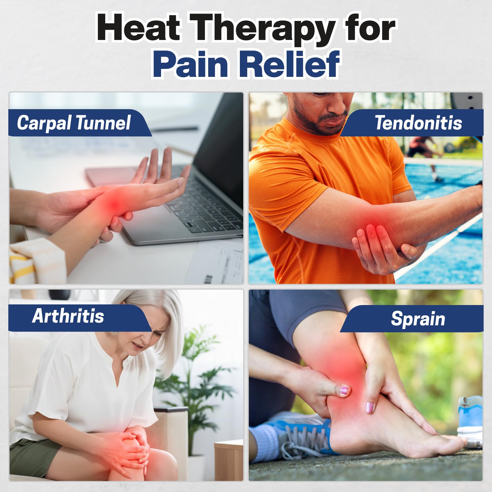 Zeencare cordless heating wrap offers extended coverage for arms and elbows