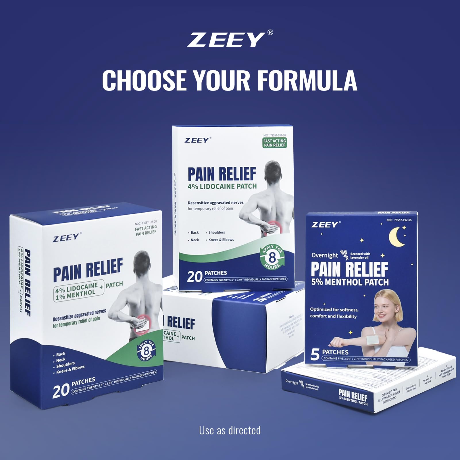 ZEEY lidocaine patch can be cut to fit irregular shapes.