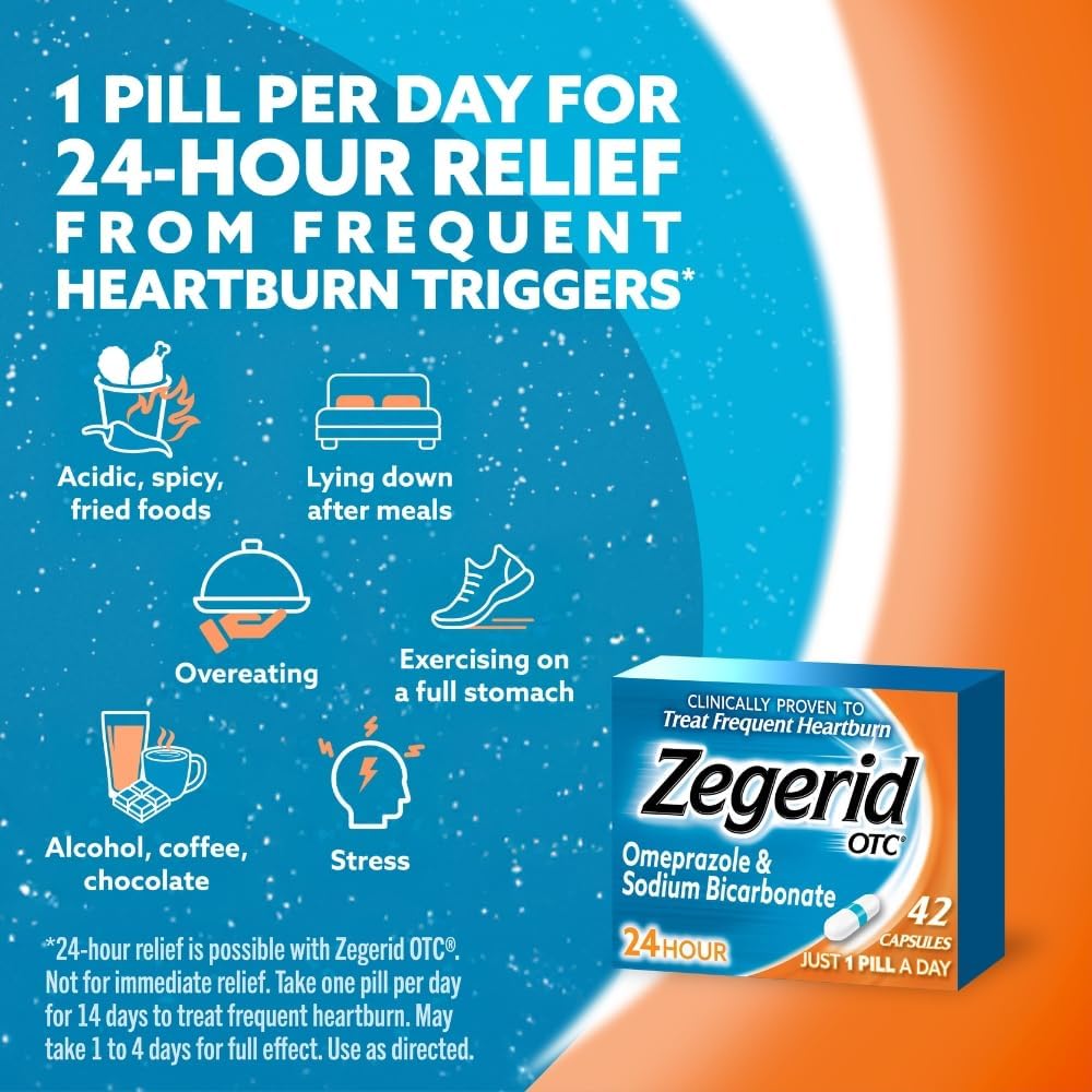 Carton front showing 24-hour relief messaging and clear dosing