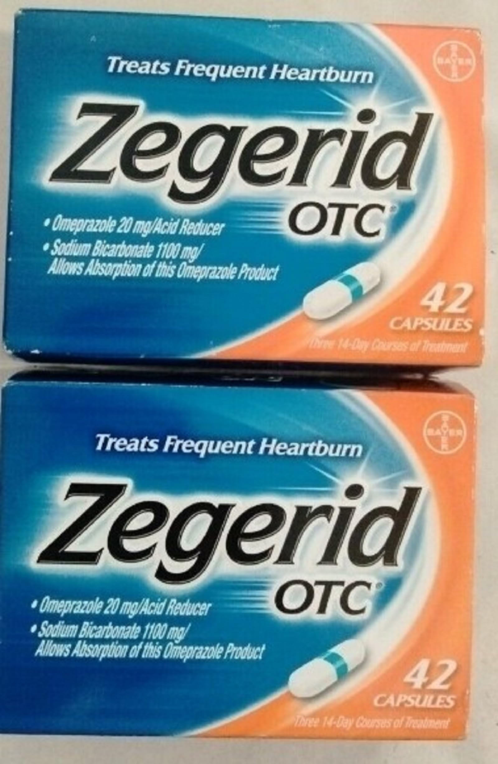 Zegerid OTC Caps 42-pack in blister display for convenient heartburn support