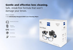 ZEISS wipes preserve anti-reflective coatings during cleaning.