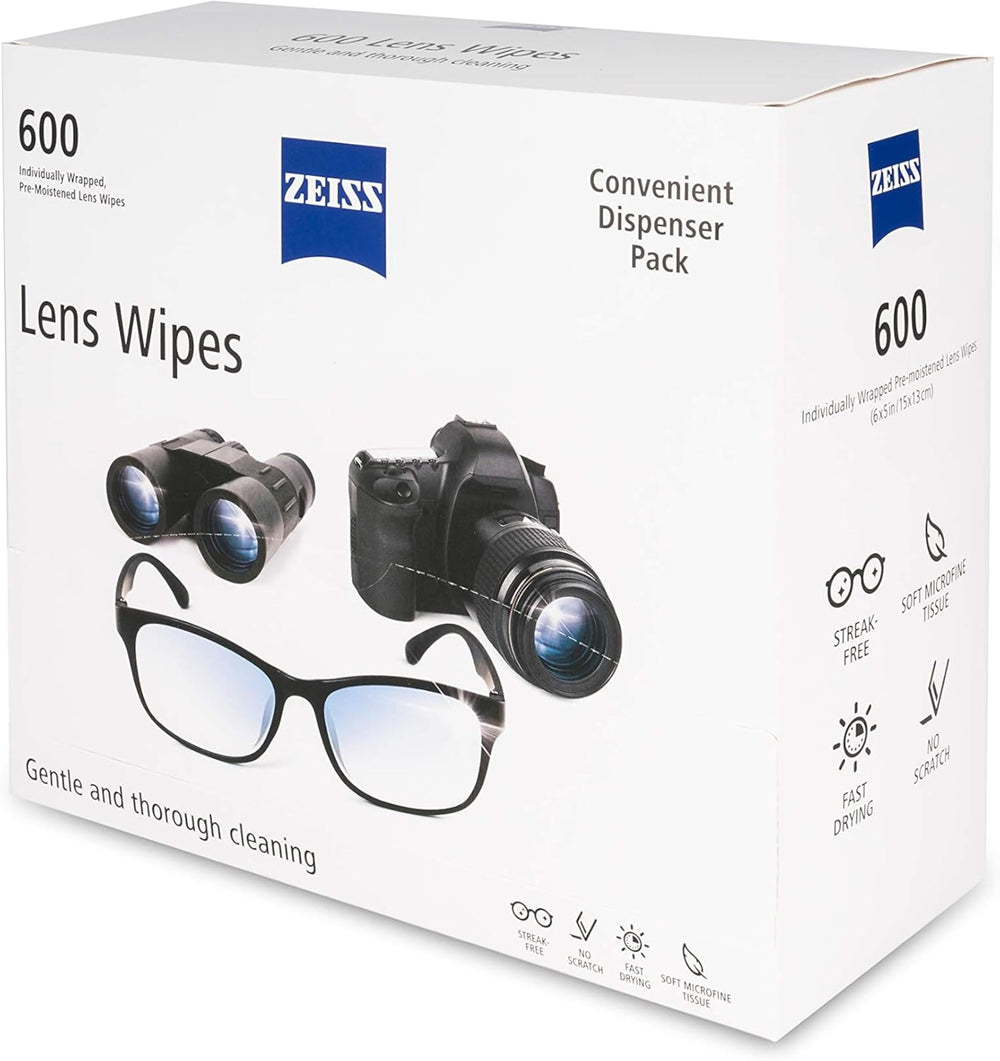 ZEISS wipes safely clean prescription lenses and coatings without scratches.