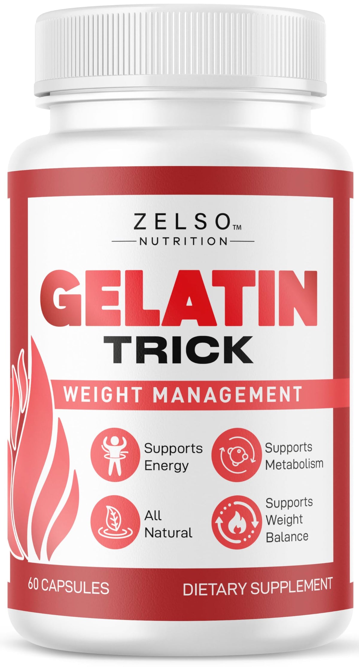 ZELSO Gelatin Trick capsules ready for daily energy support.