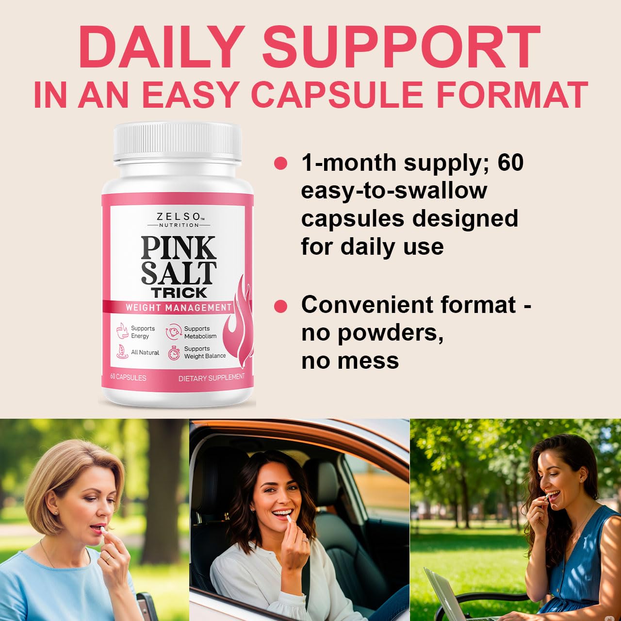 ZELSO Pink Salt Trick on a daily-use setup supporting a wellness routine.