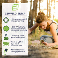 Glass of water with Zemvelo silica for convenient hydration