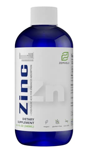 Zemvelo Liquid Ionic Zinc bottle highlighting immune support and daily wellness