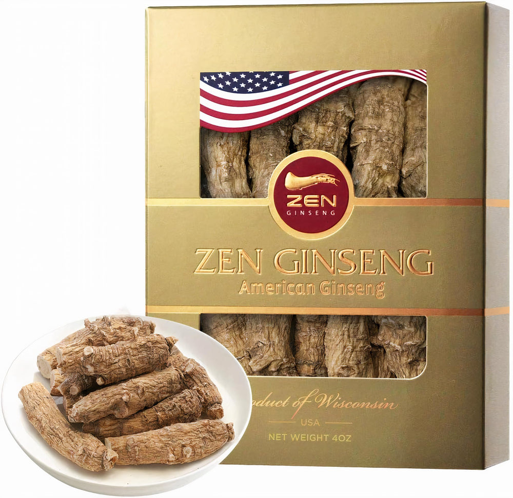 Zen Ginseng American Wisconsin ginseng root large for energy support