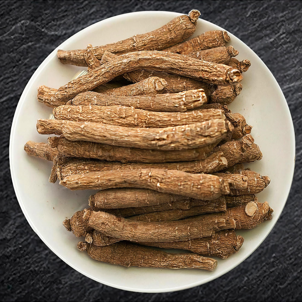 Tiny long Panax ginseng root close-up from Zen Ginseng