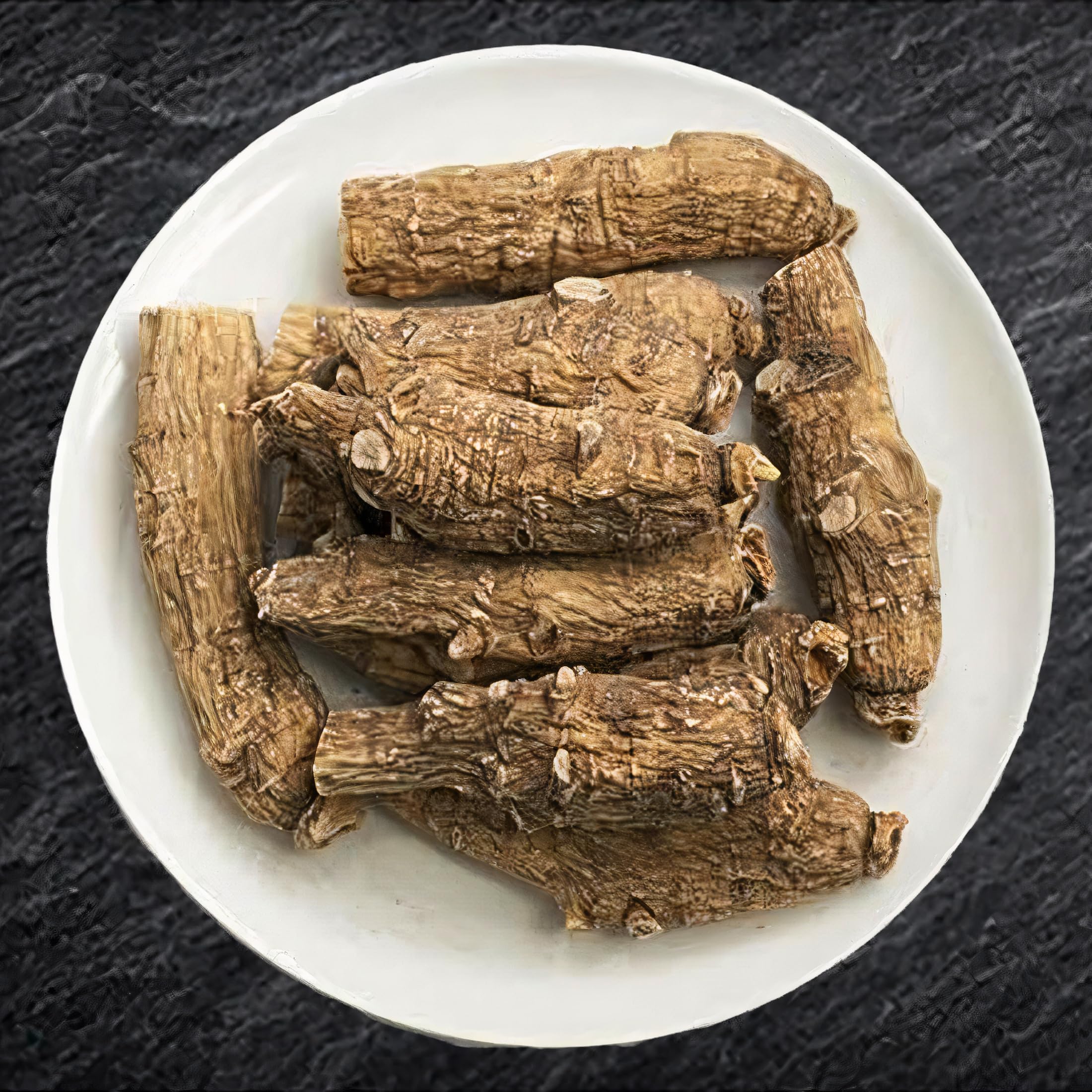 Zen Ginseng Wisconsin ginseng root closeup shows texture for potency