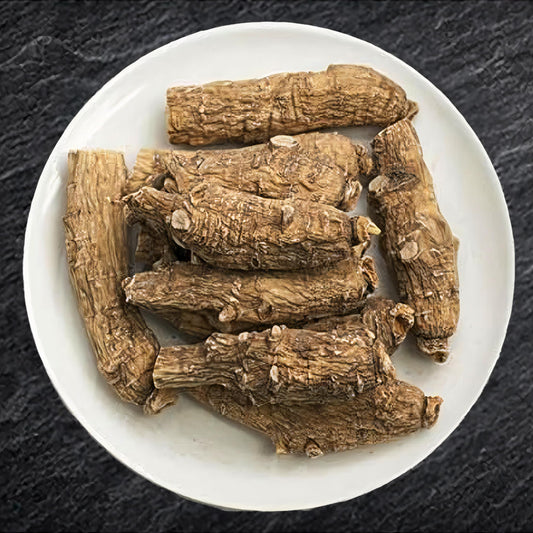 Zen Ginseng Wisconsin ginseng root closeup shows texture for potency