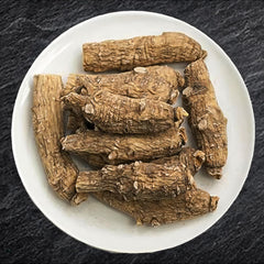 Zen Ginseng Wisconsin ginseng root closeup shows texture for potency