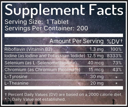 Zen Haus iodine label closeup showing balanced minerals