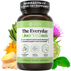 Zen Nutrients Everyday Liver Vitamin bottle showing daily detox support.