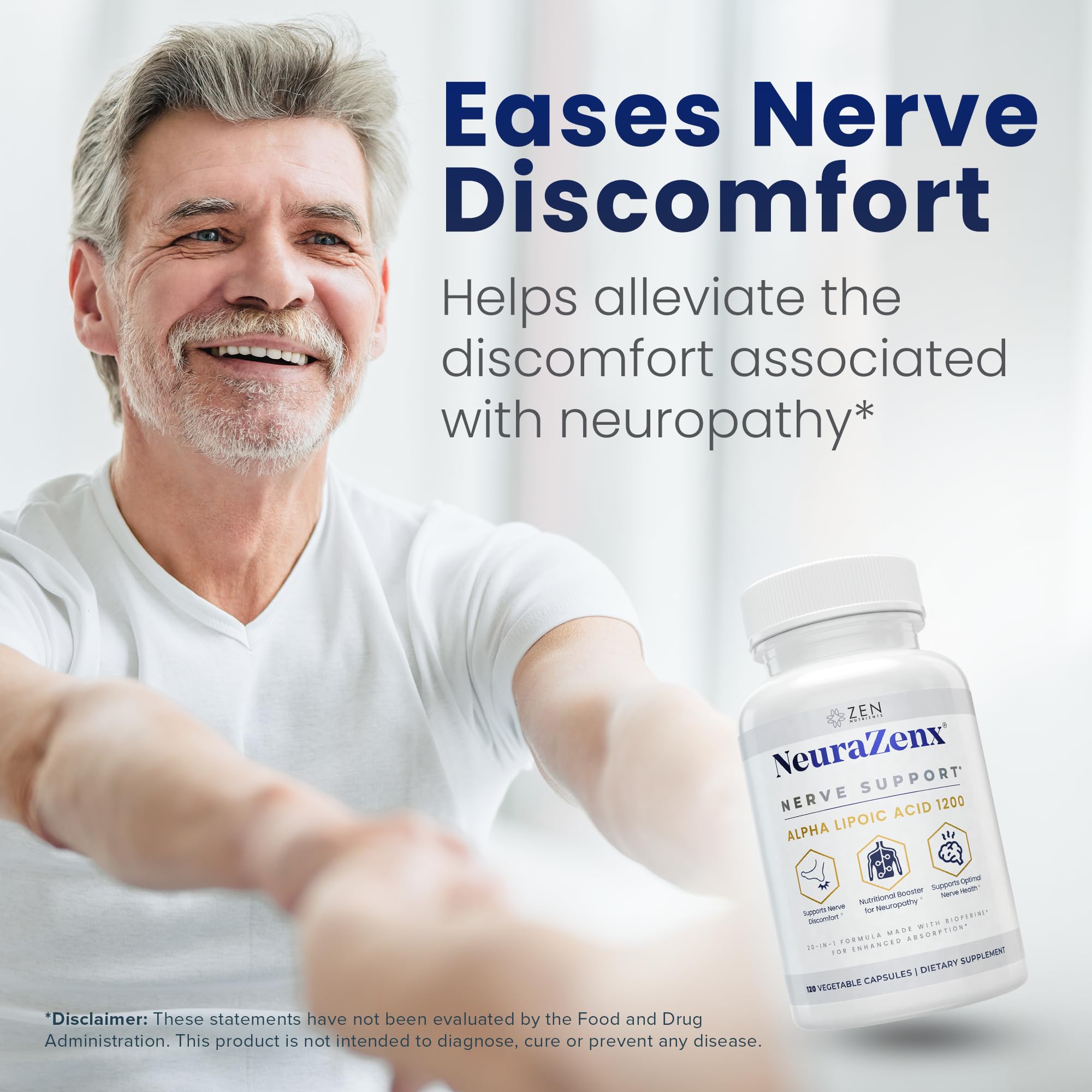 Zen Nutrients NeuraZenX pharmacist-recommended seal on box.